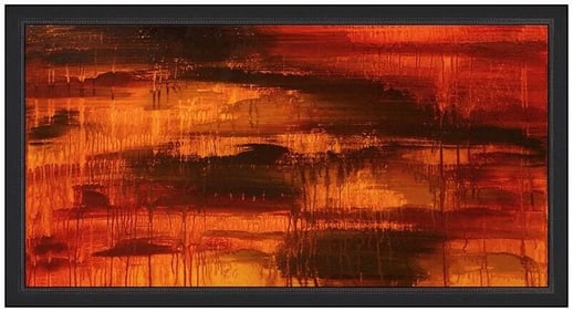 Peri Gutierrez Large Original Landscape Oil Painting Signed Framed on Canvas