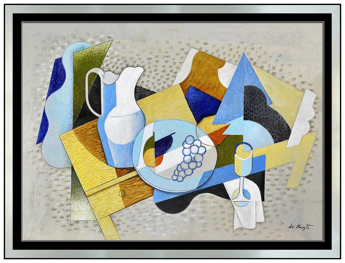 Bela De Kristo Large Original Still Life Oil Painting Signed Framed on Canvas (1 of 5)