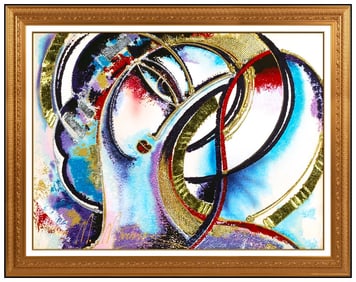 Martiros Manoukian Tender Memories Embellished Serigraph Signed Painting