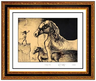 Salvador Dali Destino Walt Disney Studios Original Serigraph Horse Surreal Art