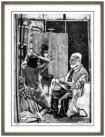 Red Grooms Henri Matisse In His Studio Original Hand-Signed Lithograph Art