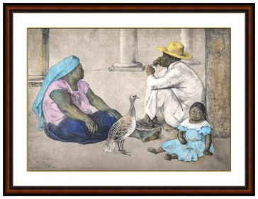 Francisco Zuniga La Familia Indigena II Original Hand-Signed Color Lithograph