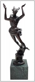 Thomas Mcknight Daphne Original Signed Bronze Sculpture Female Figure Art
