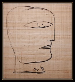 Jamali Original Cubism Profile Pigmentation Painting Signed Abstract Portrait