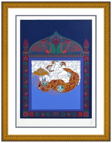 Erte A Fairy Tale Original Hand-Signed Color Serigraph Signed Art Deco Framed