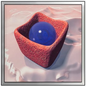 Ronald Davis Pixel Dust Large Original Painting Signed Vessel on Aluminum