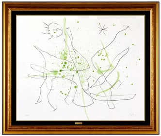 Joan Miro Flux L'Aimant Original Hand-Signed Etching Aquatint Abstract Art