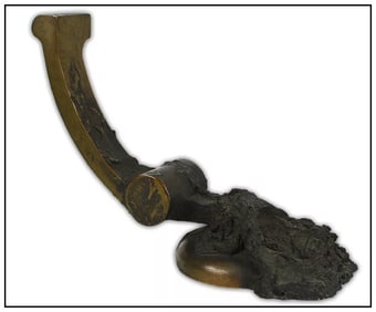 Cleve Gray Original Industrial Abstract Bronze Sculpture Signed Rare Modern