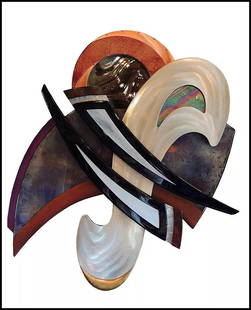 Craig French Large Original Glass Metal Wall Relief Sculpture Signed Bronze: This lot includes:Gallery COA & free domestic shipping (*insurance and international shipping for an additional charge)Artist: Craig French Title: Swirls of BrillianceMedium: Glass Metal Wall ReliefSi