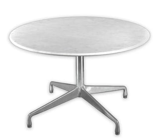 Eames for Herman Miller Rare 42" Marble Outdoor Dining Table Aluminum Base