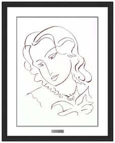 Henri Matisse Florilege Des Amours Original Lithograph Portrait Framed Art