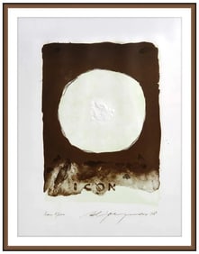 Adja Yunkers Icon I Original Signed Color Lithograph Framed Abstract Art
