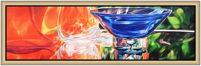 Doug Sweet Large Original Still Life Acrylic Painting Signed Framed on Canvas