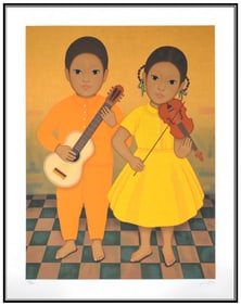 Gustavo Montoya Muñeca and Instrumentos Original Signed Silkscreen Mexican Art