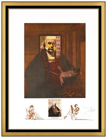 Salvador Dali Rembrandt Portrait Du Peintre Original Signed Lithograph Artwork