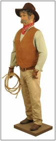 Steve Egge The Cowboy Original Mixed Media Sculpture Signed Western Art