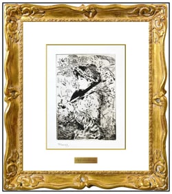 Edouard Manet Jeanne Le Printemps Original Signed Etching Female Framed Art