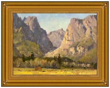 Jim Wilcox Original Western Landscape Oil Painting Signed Framed on Canvas