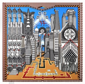 Pedro Friedeberg Malabaristas Parapsicológicos II Original Signed Serigraph Art
