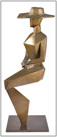 Jeannine Young Complicated Woman Original Full-Round Bronze Sculpture Signed