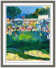 Leroy Neiman Bethpage Black Course Original Color Serigraph Signed Golf Framed