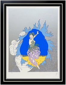 Erte Coming Of Spring Original Signed Serigraph Art Deco Rare Costume Design
