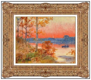 Augustus Daggy Original Landscape Oil Painting Signed Framed on Board