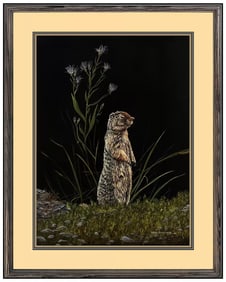 Ron Ukrainetz Original Wildlife Animal Oil Painting Signed Framed on Board