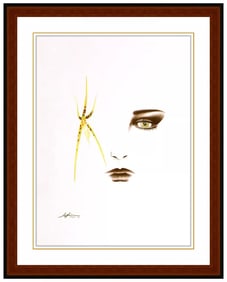 Hisashi Otsuka Original Figurative Mixed Media Painting Signed Framed Artwork