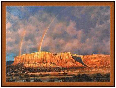 Bruce Braithwaite Large Original Landscape Oil Painting Signed Framed Canvas