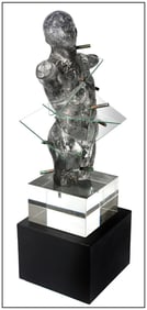 Clifford Rainey Original Glass Bronze Sculpture Assembly Signed Artwork