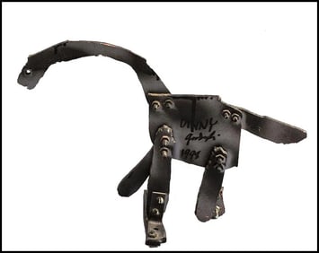 Robert Arthur Goodnough Original Dinosaur Steel Sculpture Signed Bronze Art