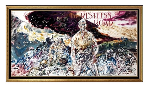 John Costigan Rare Original Illustration Acrylic Painting Signed Framed Art