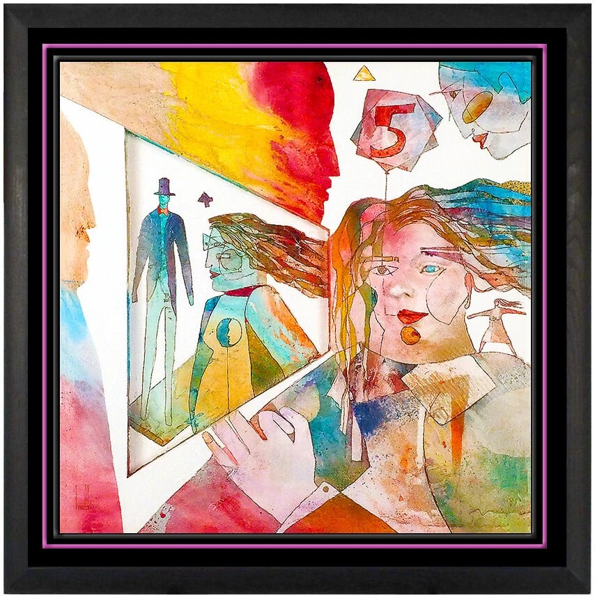 Gregory Hawthorne Original Modern Relief Sculpture Oil Painting Signed Board: This lot includes:Gallery COA & free domestic shipping (*insurance and international shipping for an additional charge)Artist: Gregory HawthorneTitle: Art ShowMedium: Oil Painting On BoardSize: 24" x