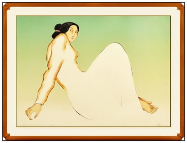 R.C. Gorman Hana Original Hand-Signed Color Lithograph Native Female Portrait