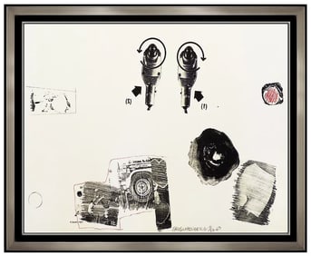 Robert Rauschenberg Test Stone Original Hand-Signed Lithograph Large Modern Art