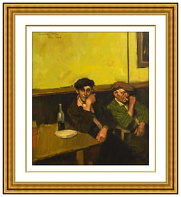 William George Original Male Portrait Oil Painting Signed Framed on Canvas