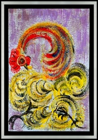 Jesús Chucho Reyes Ferreira Original Abstract Animal Oil Painting Signed Framed