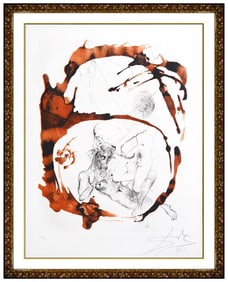 Salvador Dali Theseus The Minotaur Original Hand-Signed Etching Framed Art