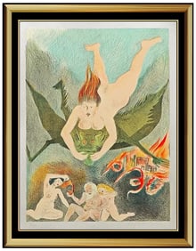 Raphael Soyer Isaac Singer Original Hand-Signed Deluxe Nude Color Lithograph