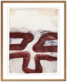 Bill Jensen Original Abstract Oil Tempura Pigment Painting Signed Framed Art