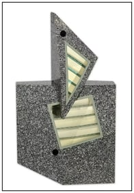 William Carlson Pragnanz Series Original Granite Glass Sculpture Signed Abstract