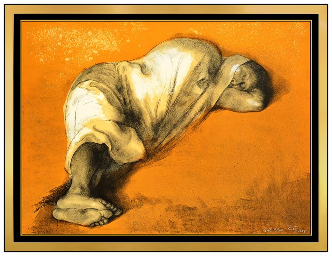 Francisco Zuniga Soledad Acostada Large Original Hand-Signed Color Lithograph (1 of 4)