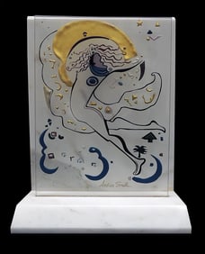 Andrea Smith Original Marble Glass Acrylic Painting Sculpture Signed Artwork