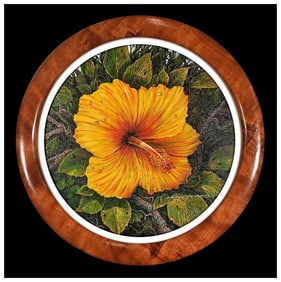 Robert Lyn Nelson Original Flower Acrylic Painting Signed Framed Canvas