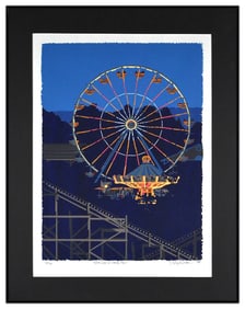 N. Douglas Vixen Nite Lites at Dorney Park Color Serigraph Signed Framed Pop Art