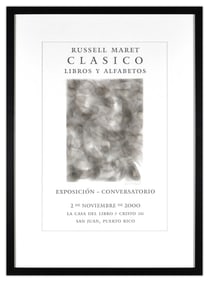 Russell Maret Embossed Exhibition Poster Signed Framed New York Based Print Art
