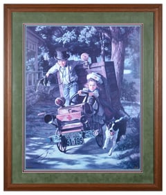 Bob Byerley Help On The Way Color Lithograph Signed Framed Doctor Art