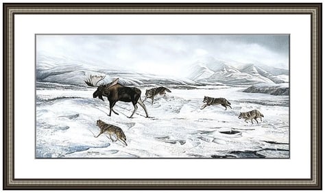 Mel Melvin Dobson Original Western Landscape Acrylic Painting Signed Framed Board