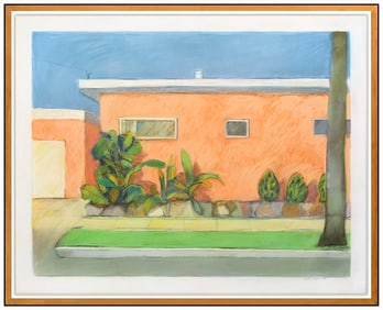 Victoria Ryan Large Original Cityscape House Pastel Oil Painting Signed Framed